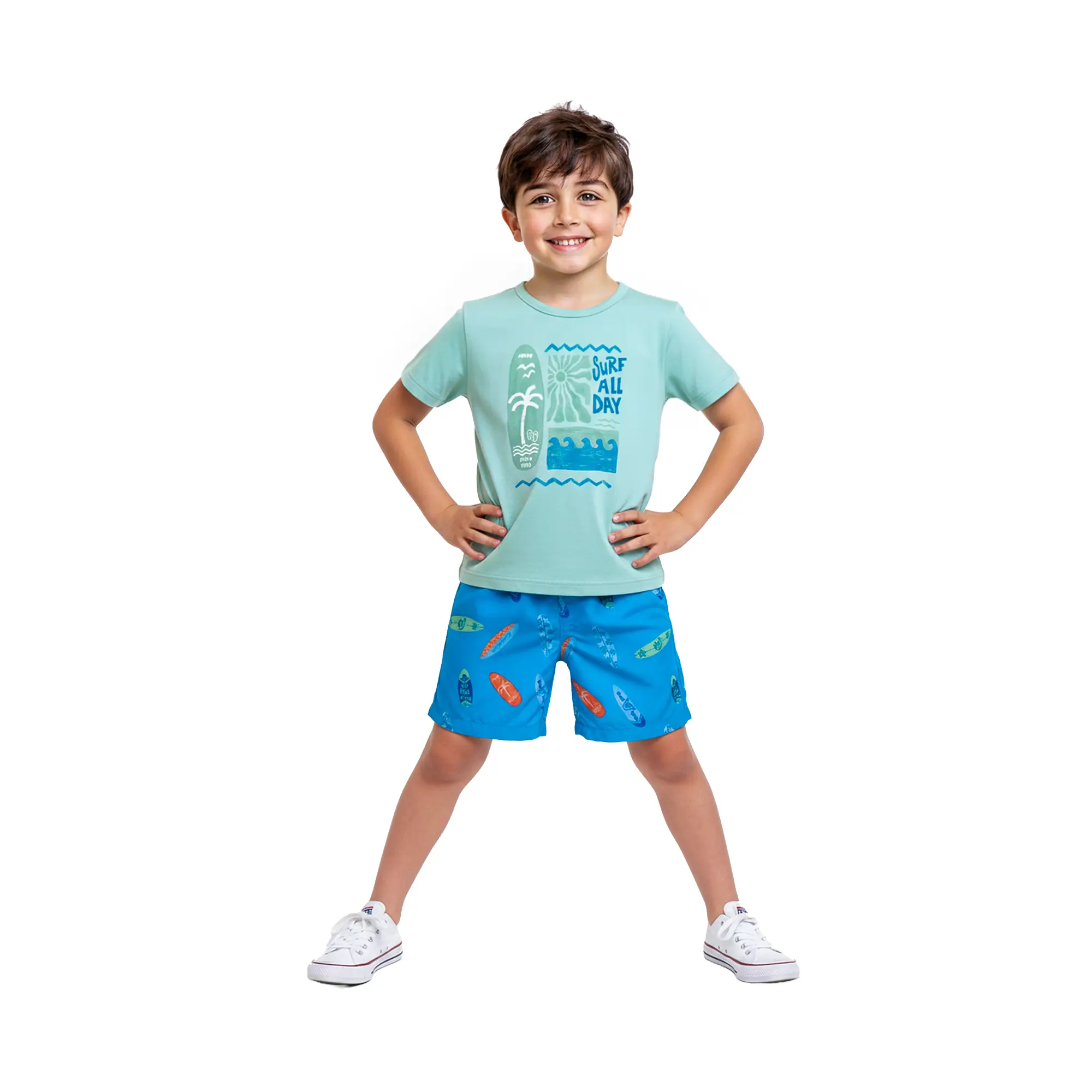 CONJ. SURF CHA VERDE E AZUL